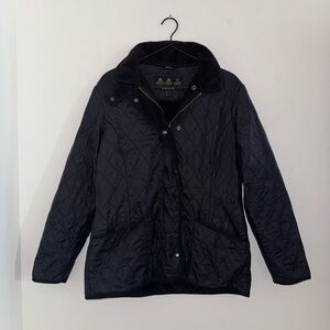 Barbour Quilted Navy Coat